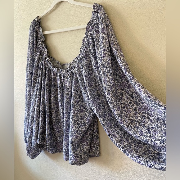 AMERICAN EAGLE FLOWY CROP BLOUSE - Picture 3 of 4